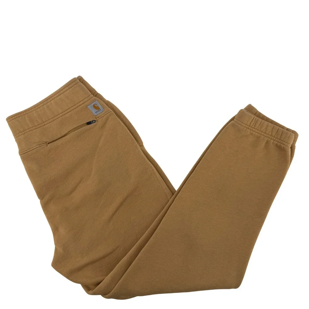 Carhartt Sweatpants Mens Medium Brown Relaxed Fit Fleece Joggers Zipper Pocket